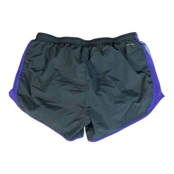 Nike Women’s Dri-Fit Running Shorts Medium Black Purple Built-In Liner Athletic - Picture 2 of 10